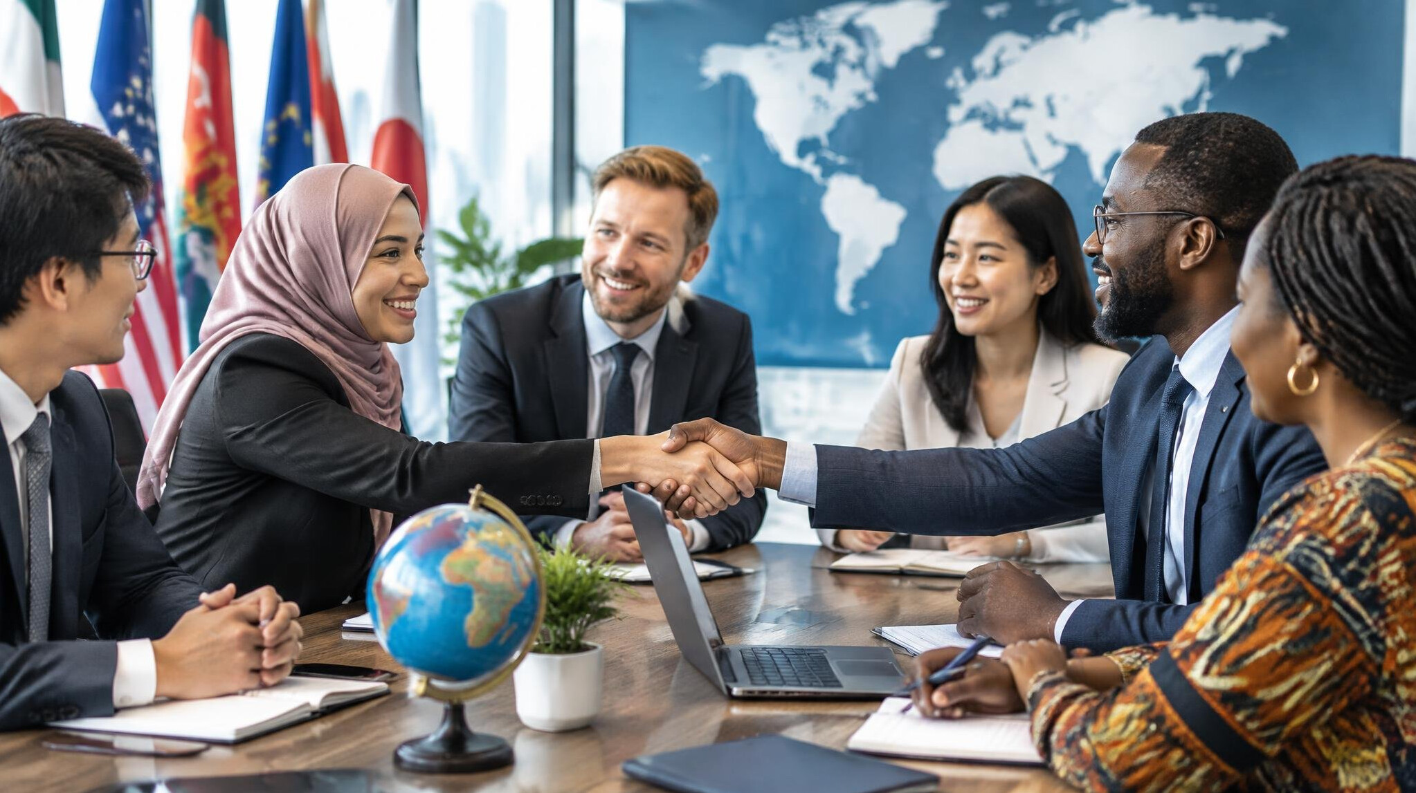 diverse business professionals