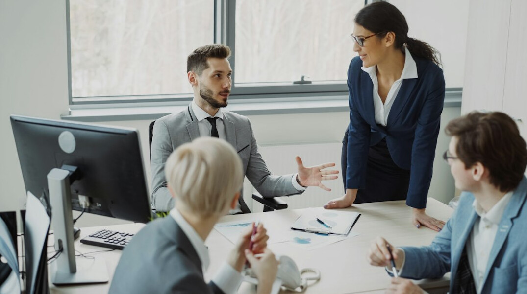 business meeting diverse team