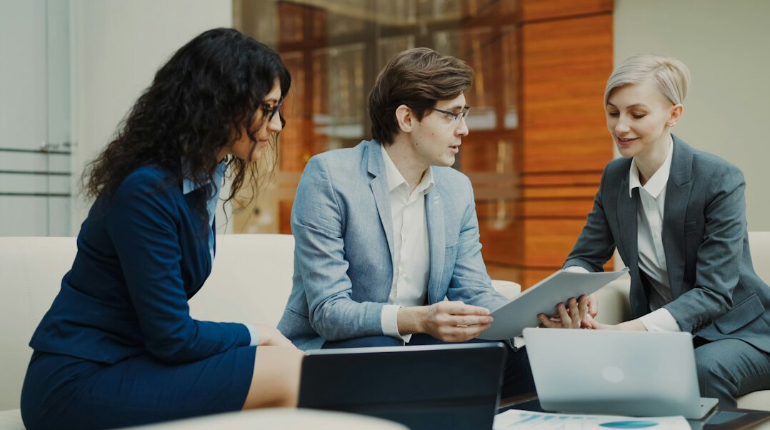 business people negotiating in meeting