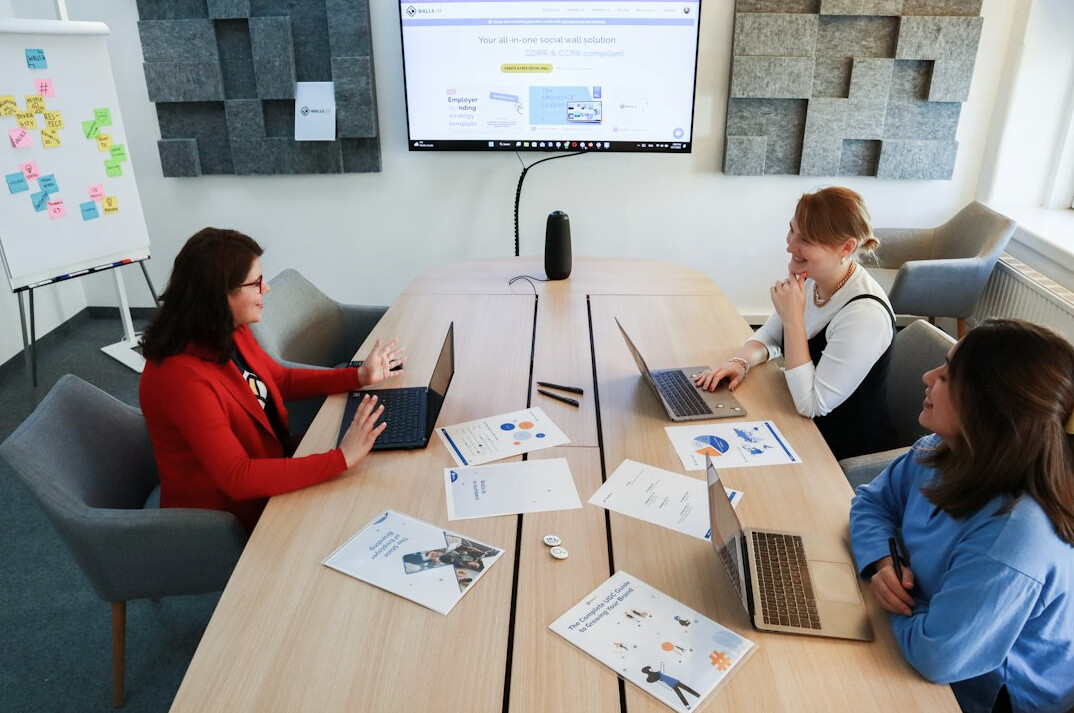 woman presenting in meeting