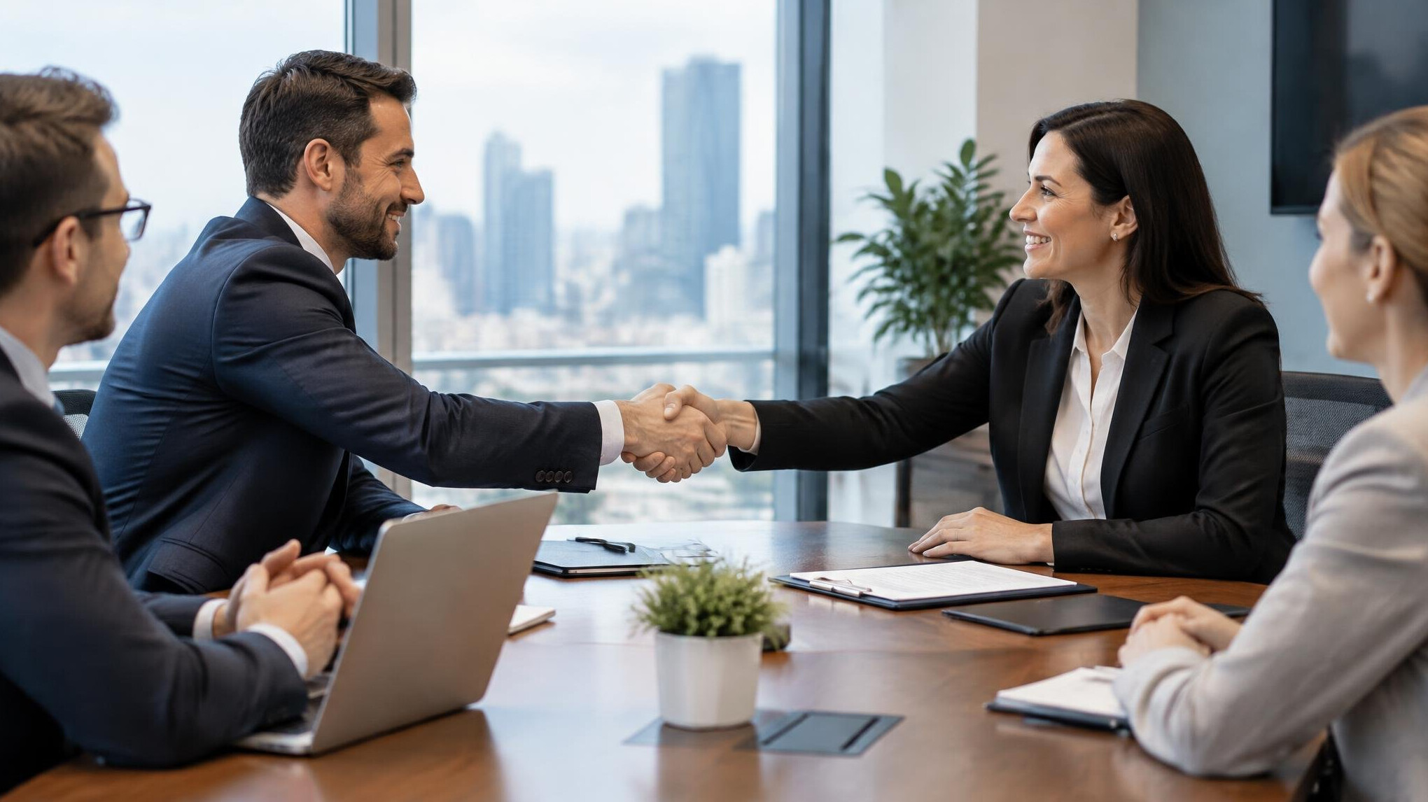 business negotiation handshake